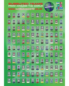 2005 BLACK BOX SUBBUTEO TEAM CHART. Teams Made By Edilio Parodi Between 2003/05. A3 Double Sided Poster.
