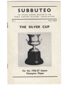 1956-57 ORIGINAL SUBBUTEO SILVER CUP RESULTS CATALOGUE. Issue Number 9.