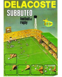 1977 FRENCH A4 SIZE FOLD OVER 4 PAGE SUBBUTEO CATALOGUE. This Is A Reprint, Not The Original.