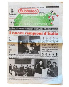 1989 ITALIAN 16 PAGE SUBBUTEO NEWSPAPER.