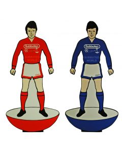 1980's/90's ORIGINAL TWO SIDED SUBBUTEO RED & BLUE SHOP DISPLAY. 