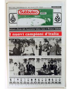1992 ITALIAN 16 PAGE SUBBUTEO NEWSPAPER.