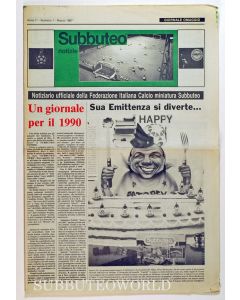 1987 ITALIAN 8 PAGE SUBBUTEO NEWSPAPER.