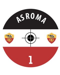 AS ROMA. 24 Self Adhesive Paper Base Stickers With Badge, Team Name & Numbers.