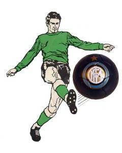 01. ONE SPARE 22mm INTER MILAN SUBBUTEO BALL IN BLACK.