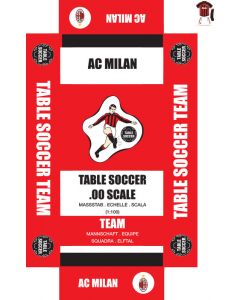 AC MILAN 1ST (WHITE SHORTS, RED LABEL). self adhesive team box labels. 