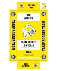 AEK ATHENS. self adhesive team box labels.