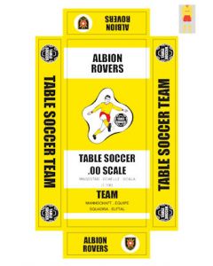 ALBION ROVERS. self adhesive team box labels.