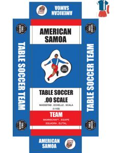 AMERICAN SAMOA. self adhesive team box labels.