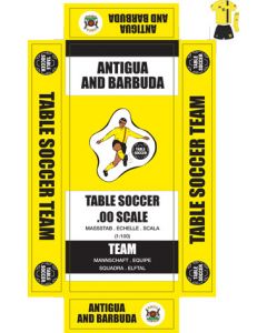 ANTIGUA & BARBUDA. Self adhesive team box labels.