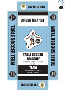 ARGENTINA 1ST. self adhesive team box labels.