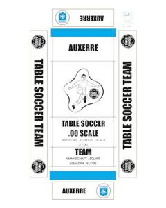 AUXERRE. self adhesive team box labels.