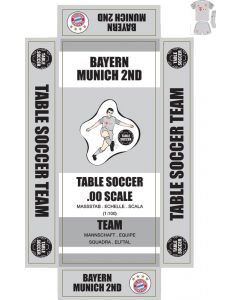 BAYERN MUNICH 2ND. self adhesive team box labels.