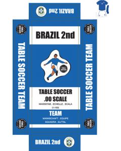 BRAZIL 2ND. self adhesive team box labels.
