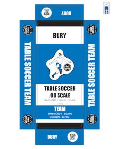 BURY. self adhesive team box labels.