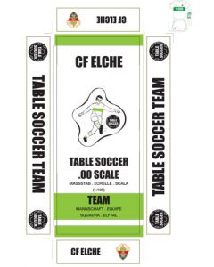 CF ELCHE. Self adhesive team box labels.