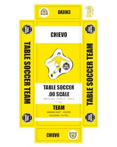 CHIEVO. self adhesive team box labels.