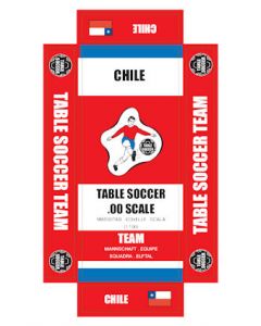 CHILE. self adhesive team box labels.