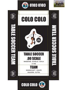 COLO COLO. self adhesive team box labels.