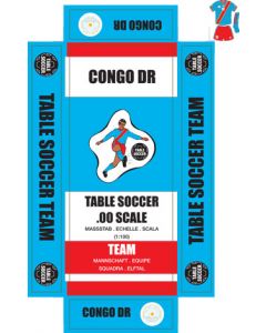 CONGO DR. Self adhesive team box labels.