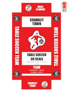 CRAWLEY TOWN. self adhesive team box labels.