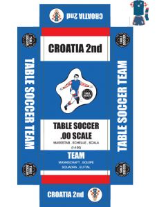 CROATIA 2ND. self adhesive team box labels.