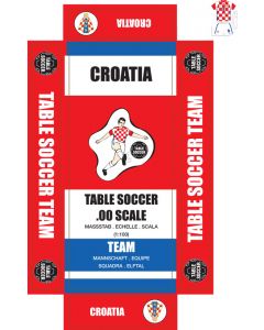 CROATIA 1ST. self adhesive team box labels.