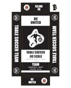 DC UNITED. self adhesive team box labels.
