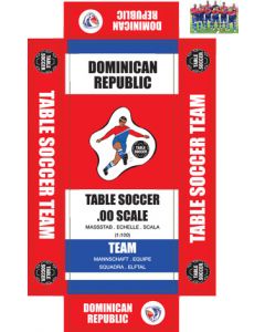 DOMINICAN REPUBLIC. Self adhesive team box labels.