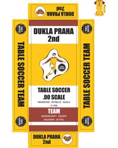 DUKLA PRAHA 2ND. self adhesive team box labels.