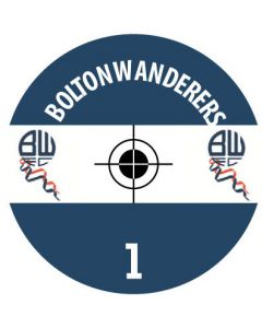 BOLTON WANDERERS. 24 Self Adhesive Paper Base Stickers With Badge, Team Name & Numbers.