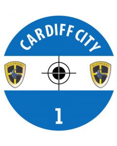 CARDIFF CITY. 24 Self Adhesive Paper Base Stickers With Badge, Team Name & Numbers.
