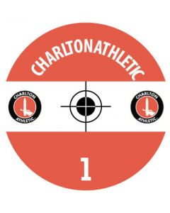 CHARLTON ATHLETIC. 24 Self Adhesive Paper Base Stickers With Badge, Team Name & Numbers.