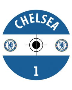 CHELSEA. 24 Self Adhesive Paper Base Stickers With Badge, Team Name & Numbers.