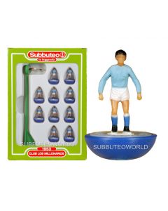 CLUB LOS MILLONARIOS. Retro Subbuteo Team. Modelled on the LW Figure & Bases From the 1980's. Some Box Damage.