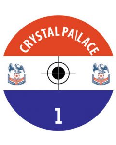 CRYSTAL PALACE. 24 Self Adhesive Paper Base Stickers With Badge, Team Name & Numbers.