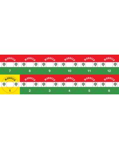 MOROCCO. Vinyl Base Stickers With Team Name, Badge & Numbers.