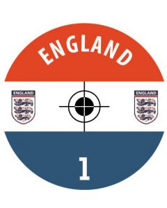 ENGLAND. 24 Self Adhesive Paper Base Stickers With Badge, Team Name & Numbers.