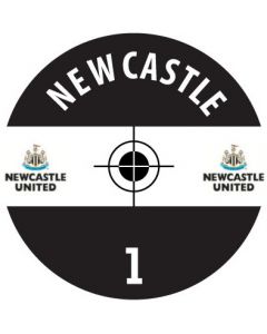 NEWCASTLE UTD. 24 Self Adhesive Paper Base Stickers With Badge, Team Name & Numbers.