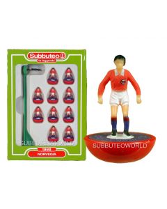 NORWAY. Retro Subbuteo Team. Modelled on the LW Figure & Bases From the 1980's. 