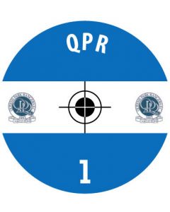 QPR. 24 Self Adhesive Paper Base Stickers With Badge, Team Name & Numbers.