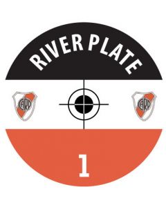RIVER PLATE. 24 Self Adhesive Paper Base Stickers With Badge, Team Name & Numbers.