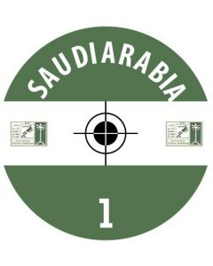 SAUDI ARABIA. 24 Self Adhesive Paper Base Stickers With Badge, Team Name & Numbers.