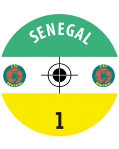 SENEGAL. 24 Self Adhesive Paper Base Stickers With Badge, Team Name & Numbers.