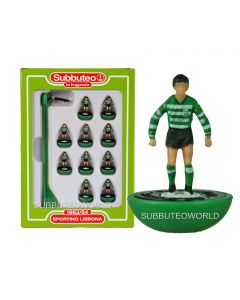 SPORTING LISBON. Retro Subbuteo Team. Modelled on the LW Figure & Bases From the 1980's.