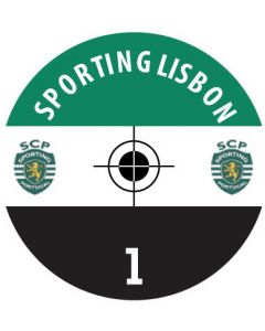 SPORTING LISBON. 24 Self Adhesive Paper Base Stickers With Badge, Team Name & Numbers.