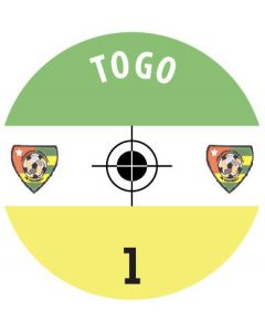 TOGO. 24 Self Adhesive Paper Base Stickers With Badge, Team Name & Numbers.