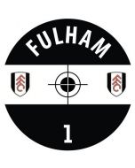 FULHAM. 24 Self Adhesive Paper Base Stickers With Badge, Team Name & Numbers.