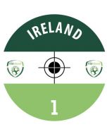 REPUBLIC OF IRELAND. 24 Self Adhesive Paper Base Stickers With Badge, Team Name & Numbers.