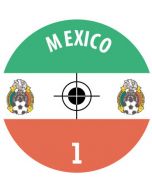 MEXICO. 24 Self Adhesive Paper Base Stickers With Badge, Team Name & Numbers.
